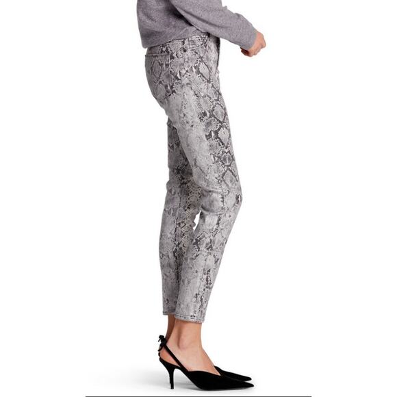 HUDSON Denim NWT Barbara High Waist Super Skinny Jeans in Metallic Python // 00 - Picture 13 of 14